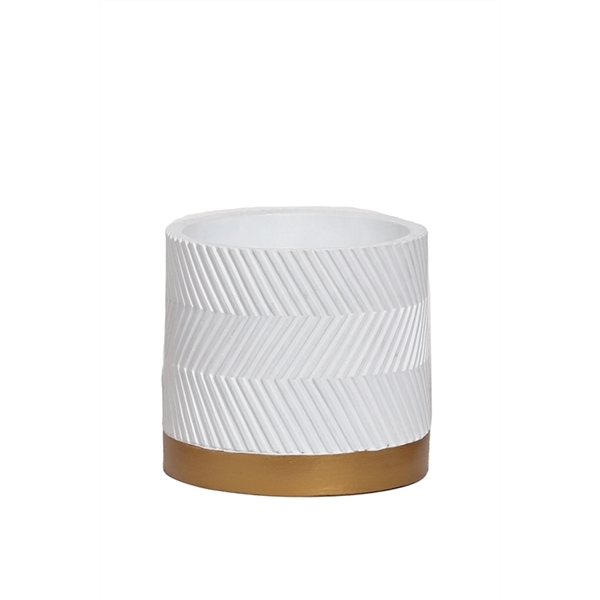 <h4>Betonpot p12 Groovy white matte</h4>