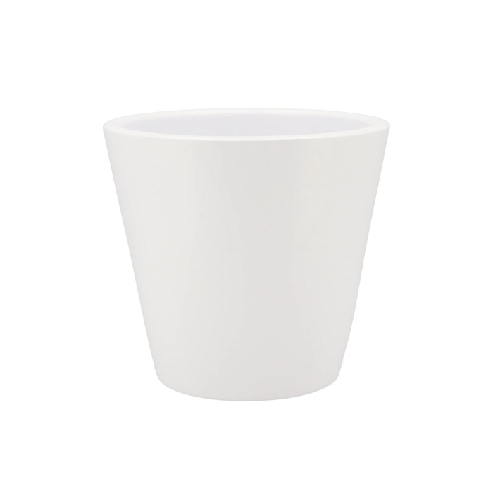 <h4>Vinci Matt White Container Pot 24x22cm</h4>