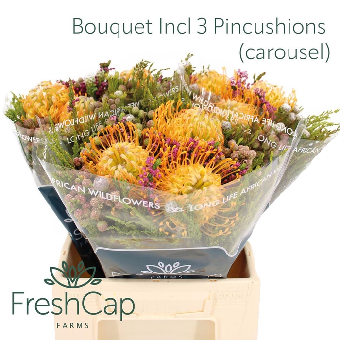 <h4>Bouquet Incl 3 Pincushions (carousel)</h4>