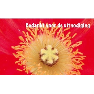 BLOEMENKAARTJE - Bedankt voor de uitnodiging - 9*5,5cm - 50pcs