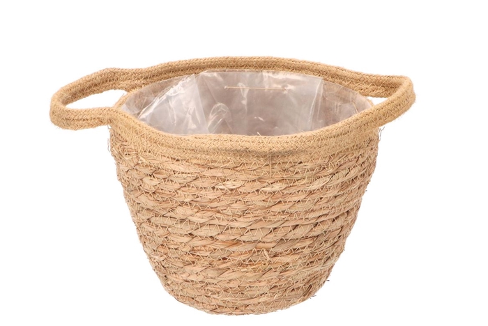 Tripoli Natural Pot Basket 18x16cm