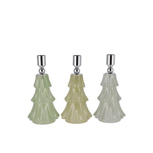 Jazz Nordic Green Candle Holder X-mas Tree Ass 9x1