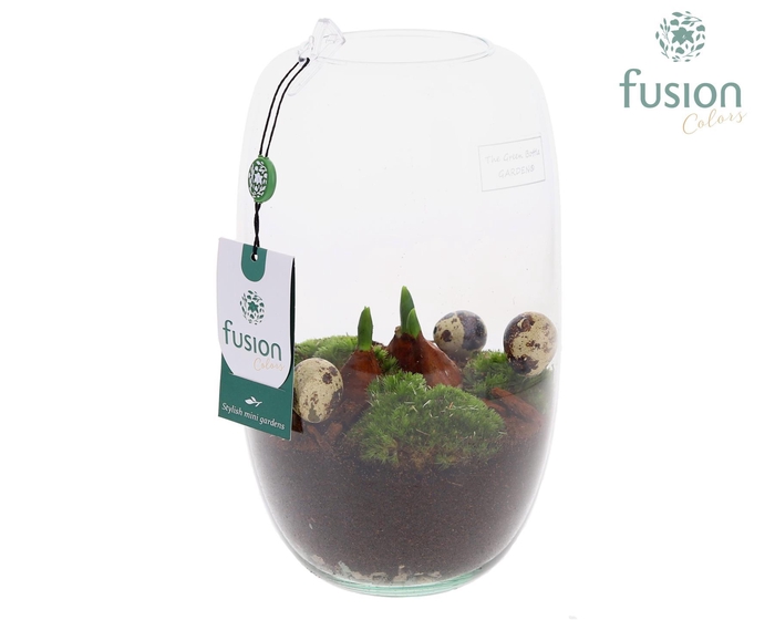 <h4>Green Bottle Isabella Medium Pasen met Tulpen</h4>