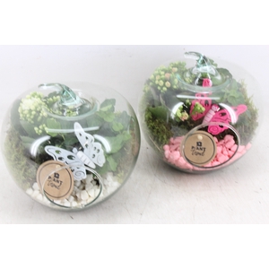 arr2 PL - Glazen appel x4 - roze/wit
