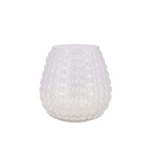 Glass Vase Ball Dots 19x20cm