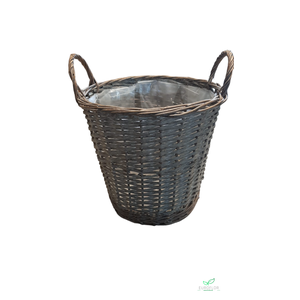 PEELED GREYWASH BASKET  INSIDE SIZE DIA 25 HIGHT 24 BOTTOM 1