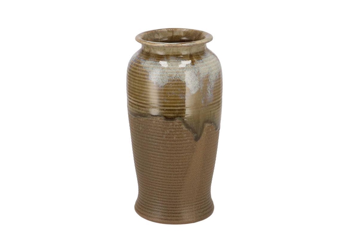 <h4>Dion Brown Vase Long 10x10x18cm</h4>