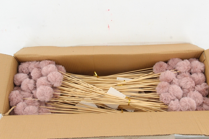 <h4>Stick Ball Fluffy Ø6 Old Pink</h4>