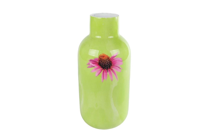 <h4>"Vaas ""Zonnehoed "" groen 11x11x25</h4>