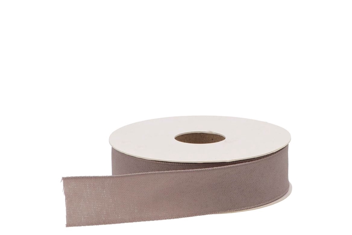 <h4>Ribbon Textile (nr.07) Taupe 25mm A 20 Meter</h4>