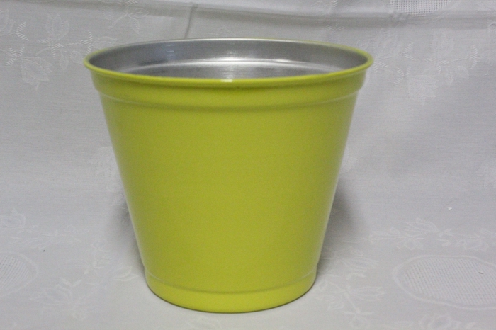<h4>CACHEPOT DE ALUMINIO P15 AMARELO</h4>