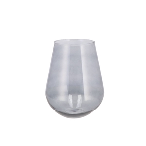 Mira Smoke Glass Wide Vase 20x20x22cm