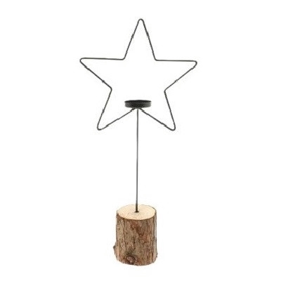 <h4>Kerst Theelichthouder ster d22*47cm</h4>