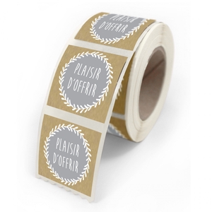 Labels Sticker 40*35mm x500 Plaisir D'Offrir