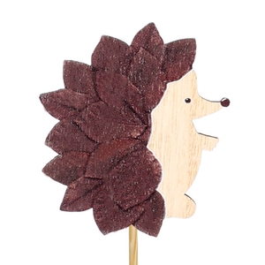 Pick hedgehog Joe wood 7,5x6cm + 12cm stick
