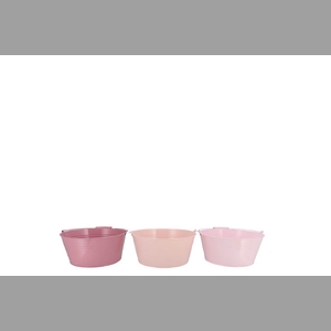 Zinc Summer Pink Mix Basic Bowl Ass 16x8x13cm