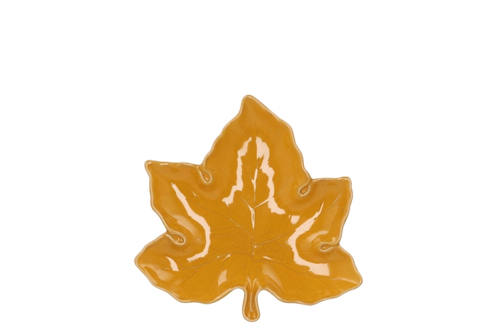 Leaf Maple Plate Yellow 11x11x3cm