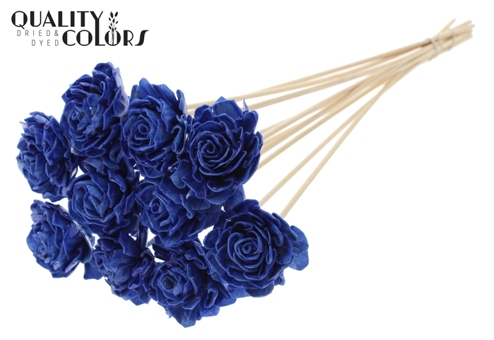 Shola Dahlia 6cm on stem Wax Blue