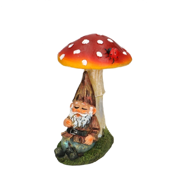 <h4>Herfst Kabouter+paddenstoel 08/10*12cm</h4>