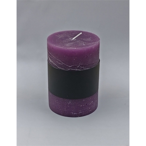 Pillar candle Lucian d6.8xh9.5 rustic aubergine