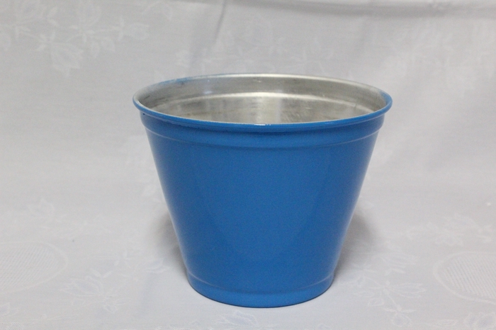 <h4>CACHEPOT DE ALUMINIO P15 AZUL TURQUESA</h4>