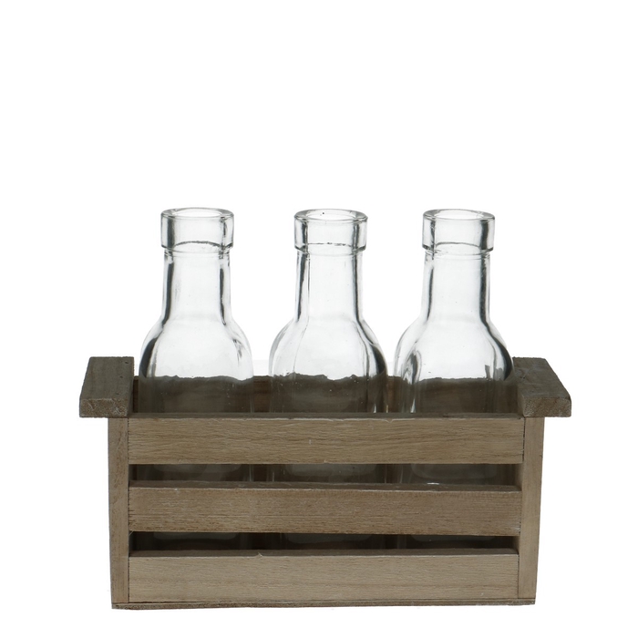 <h4>Glas Kist+3fles d03/5*15cm</h4>