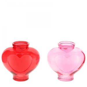 Valentine Glass vase heart 12*7.5*11.5cm