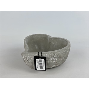 Heart cement planter grey 17,5*17,5*h7,5