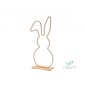 METAL BUNNY ON BASE 40CM APRICOT