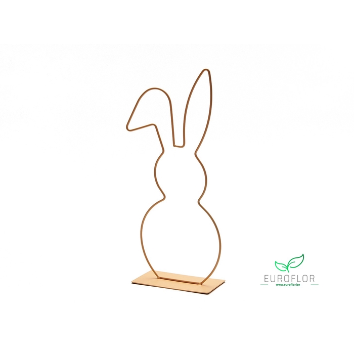 <h4>METAL BUNNY ON BASE 40CM APRICOT</h4>