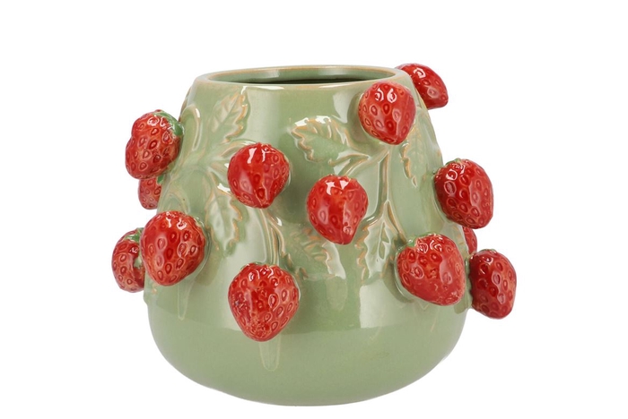 <h4>Fruit Strawberry Pistache Pot 24x19cm Nm</h4>