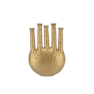 Inga Jahra Gold Vase Oval Tube 28x12x39cm