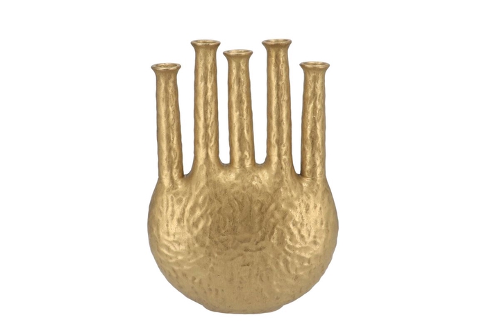 <h4>Inga Jahra Gold Vase Oval Tube 28x12x39cm Nm</h4>
