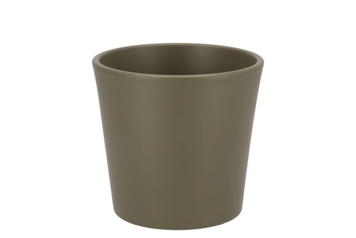 <h4>Ceramic Capers Green Matt Pot Orchid 14cm</h4>