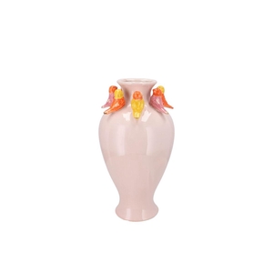 Bird Spring Vase Long Pink 21x21x34cm