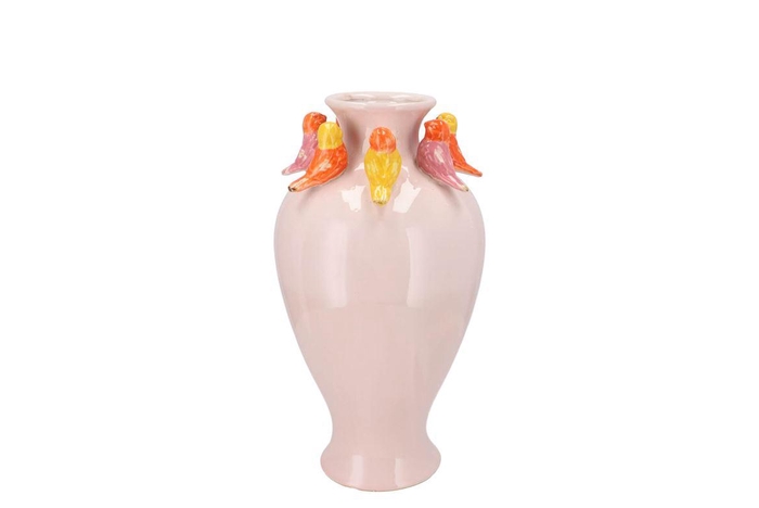 <h4>Bird Spring Vase Long Pink 21x21x34cm</h4>