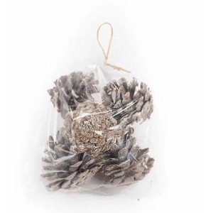 DECO Austriaca cones stone washed white - 6 pcs