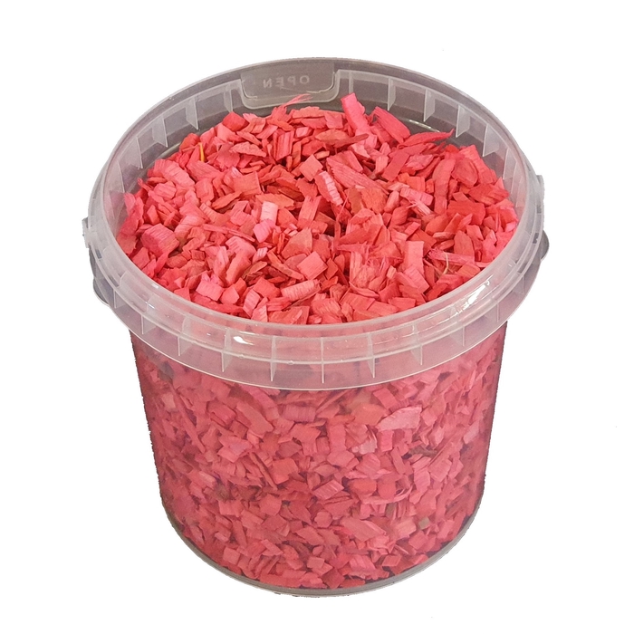 <h4>Wood chips 1 ltr bucket Cerise</h4>