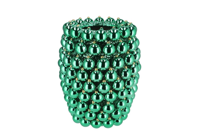 <h4>Christmasball Green Vase 27x27x33cm</h4>