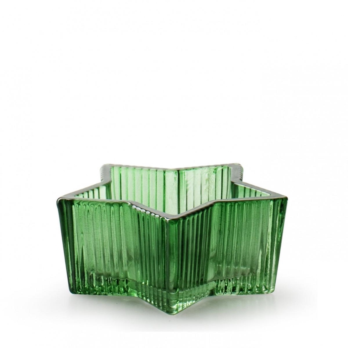 <h4>Theelicht glas ster d8.5*4cm</h4>