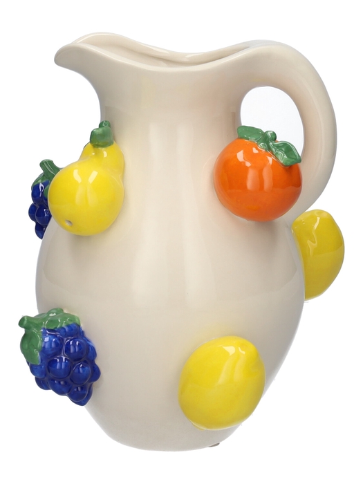 <h4>DF03-730381200 - Vase Fruits d10/18xh21 multi/white</h4>
