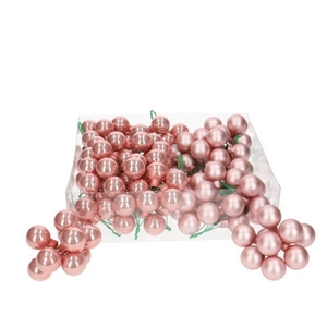 Christmas bauble Ball/wire 25mm combi x144