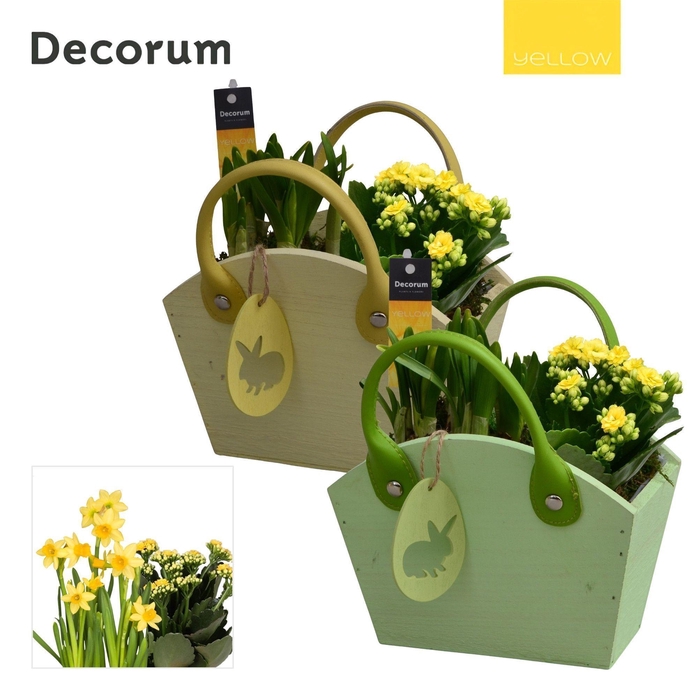 <h4>Calandiva & Narcis Wooden Bag HL25875 [YELLOW]</h4>