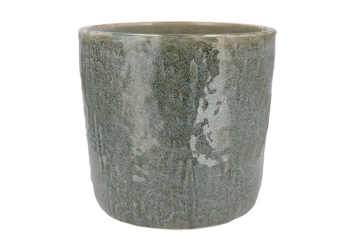 <h4>Iron Stone Light Blue Glazed Pot 21x19cm</h4>