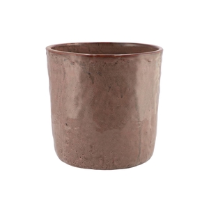 Iron Stone Old Pink Glazed Pot 24x23cm