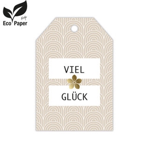 Labels Displ.Card D Glück 5*8cm x20