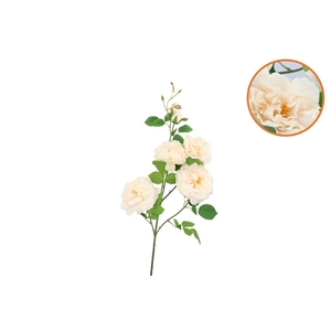 Silk Wild Rose Cream Single Stem 116cm