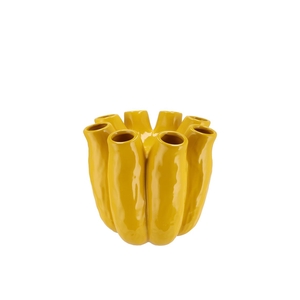 Luna Yellow Tube Vase 16x16cm Nm