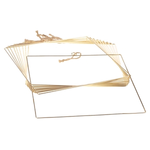 Square 30cm Metal Medium 10pc Gold
