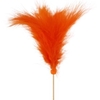 Pick Feathers 10cm+10cm stick orange
